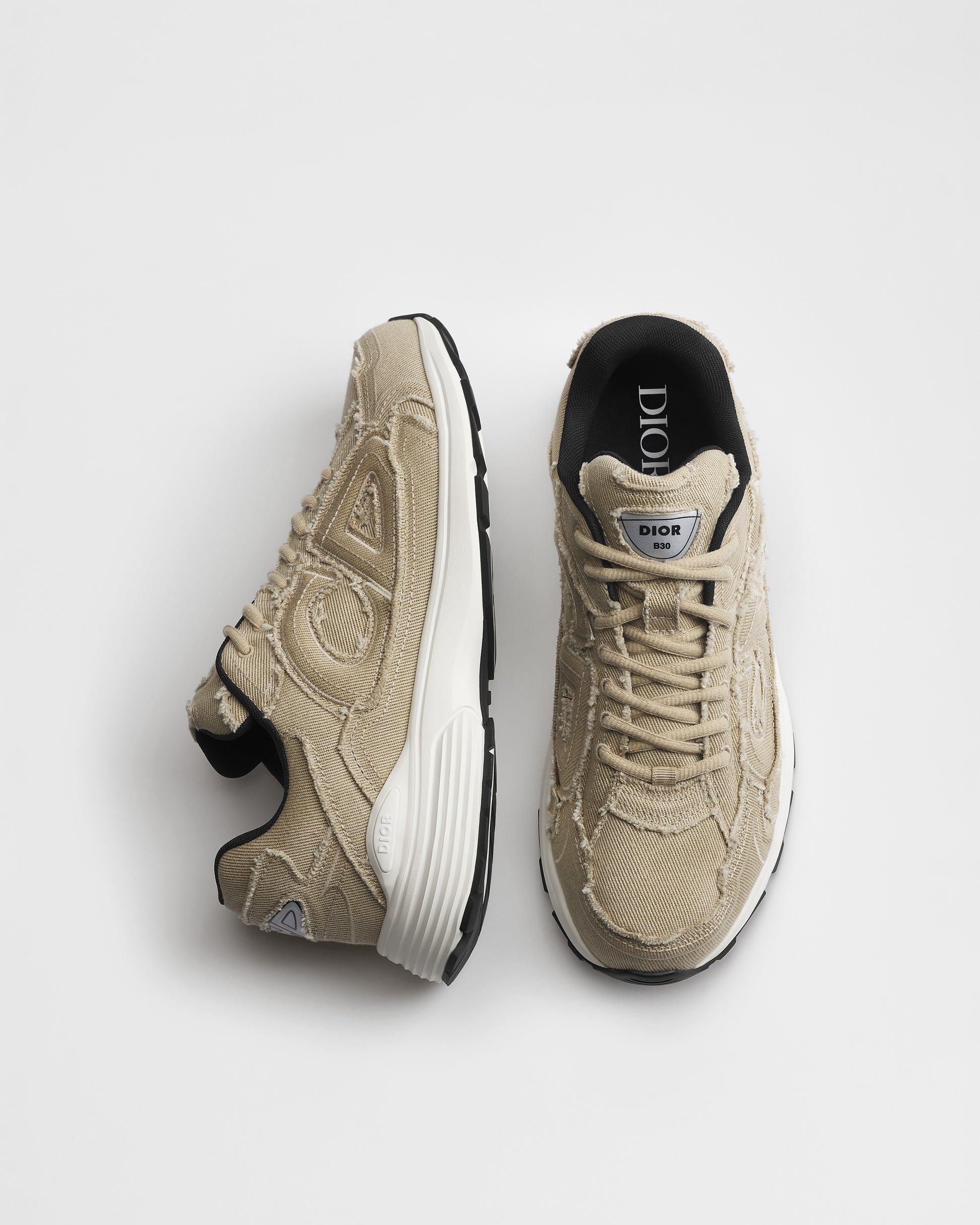 Dior B30 Countdown Denim Effrangé Beige vue 2 — TP SNEAKERS