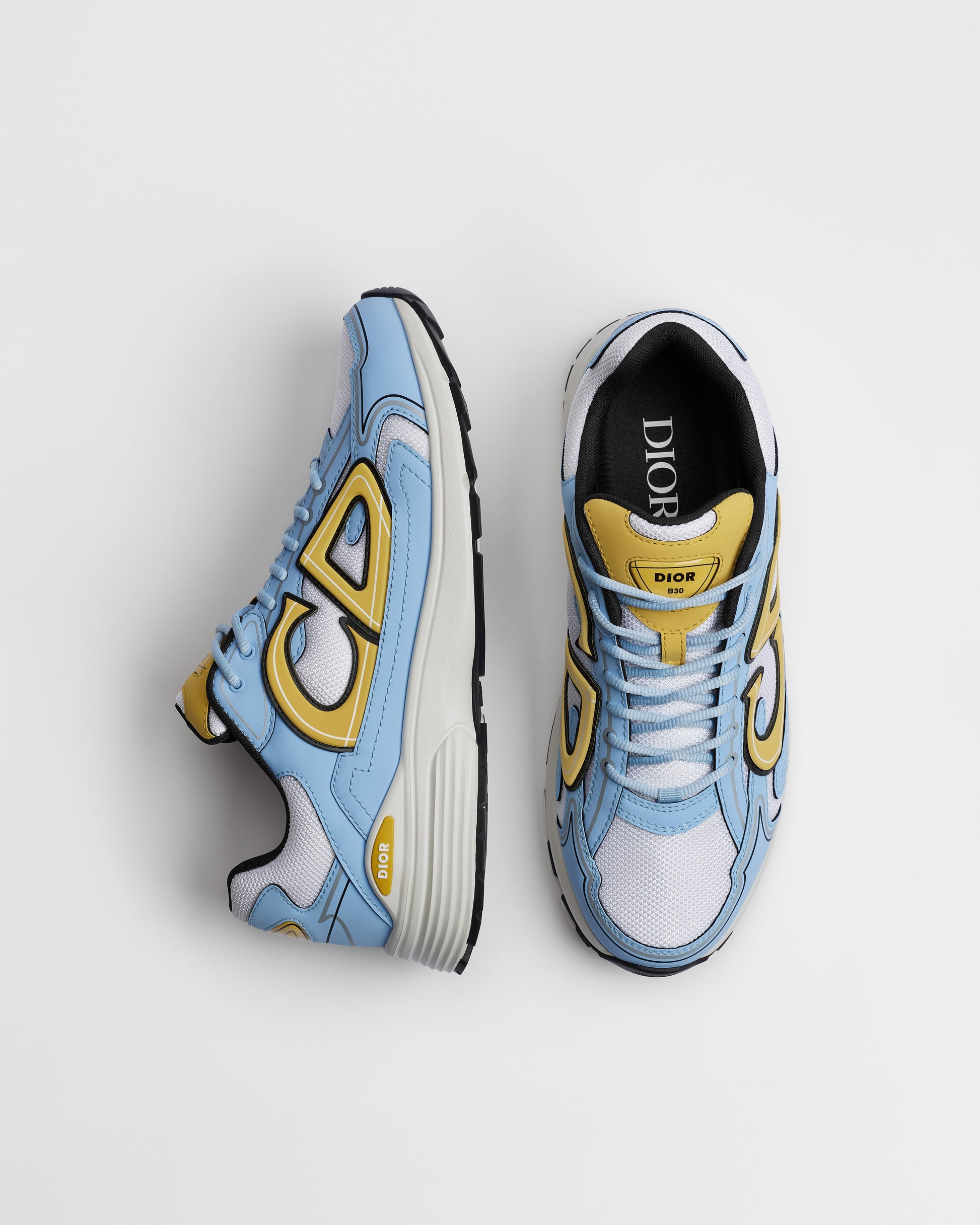 Dior B30 Countdown Blanc / Bleu Clair / Doré vue 2 — TP SNEAKERS