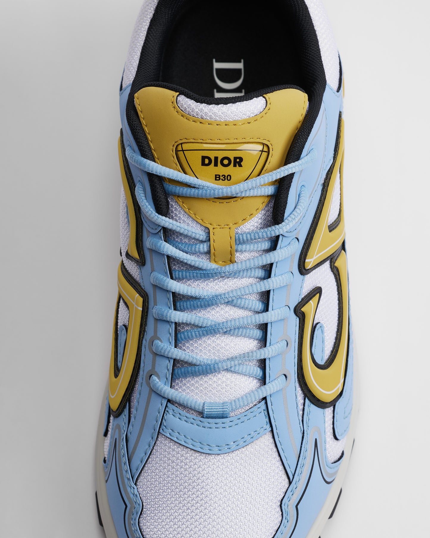 Dior B30 Countdown Blanc / Bleu Clair / Doré vue 5 — TP SNEAKERS