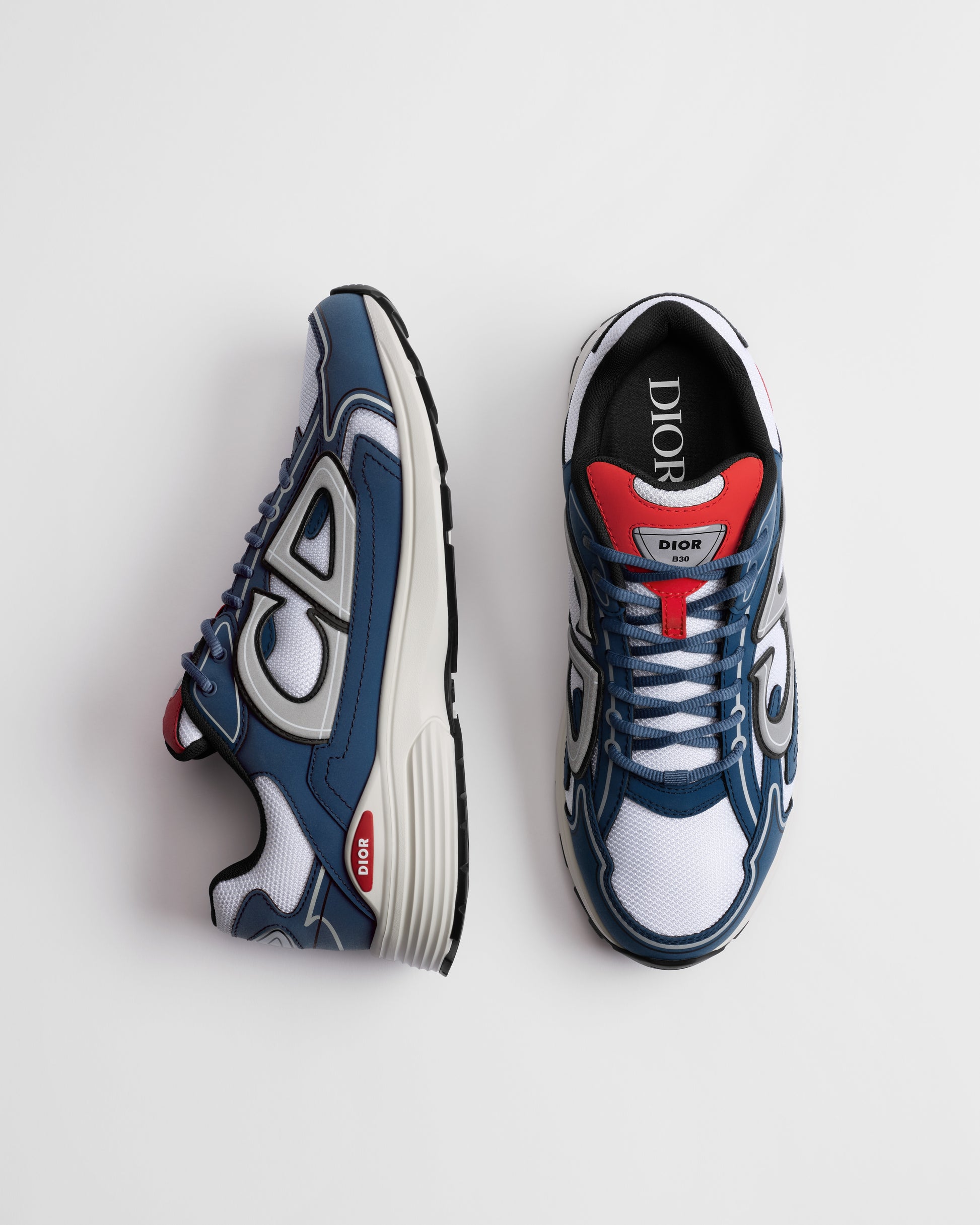Dior B30 Countdown Blanc / Bleu / Rouge vue 2 — TP SNEAKERS