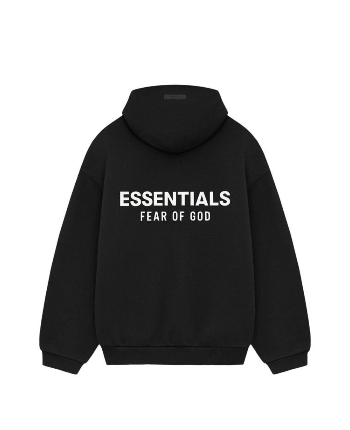 Fear of God Essentials (FW24) Fleece Hoodie Black, vue 2 — TP SNEAKERS