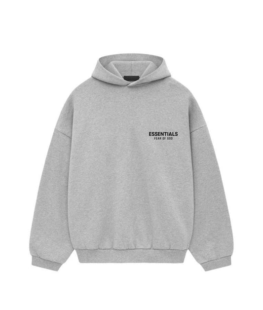 Fear of God Essentials (FW24) Fleece Hoodie Light Heather Gray — TP SNEAKERS